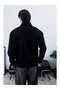 Men's Mock Neck Zipper Oversized Sweatshirt - 3