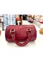 Women's Burgundy Leather Cylinder Hand and Shoulder Bag