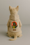 Printed Dog and Cat Outfit & Dress with Fleece Inside - Beige Color K Hooded Hoodie B6Fe4 - 2