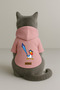 Printed Inside Fleece Dog and Cat Clothing & Dress - Pink Color K Hooded Hoodie B9989 - 3