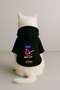 Printed Inside Fleece Dog and Cat Clothing & Dress - Black Color K Hooded Hoodie B3347 - 3