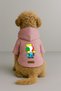 Printed Dog and Cat Clothing & Dress with Fleece Inside - Pink Color K Hooded Hoodie B17F0 - 2