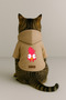 Printed Dog and Cat Clothing & Dress with Fleece Inside - Beige Color K Hooded Hoodie B046D - 3