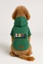 Printed Dog and Cat Clothing & Dress with Fleece Inside - Green Color K Hooded Hoodie B1F58 - 2