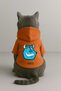 Printed Dog and Cat Clothing & Dress with Fleece Inside - Orange Color K Hooded Hoodie Bd361 - 3
