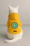 Printed Dog and Cat Clothing & Dress with Fleece Inside - Yellow Color K Hooded Hoodie B39C4 - 3
