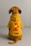 Printed Dog and Cat Outfit & Dress with Fleece Inside - Yellow Color K Hooded Hoodie Bf779 - 2