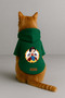 Printed Dog and Cat Clothing & Dress with Fleece Inside - Green Color K Hooded Hoodie B1Fdc - 3