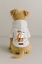 Printed Inside Fleece Dog and Cat Clothing & Dress - White Color K Hooded Hoodie B7112 - 2