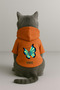Printed Dog and Cat Outfit & Dress with Fleece Inside - Orange Color K Hooded Hoodie B5Dbb - 3