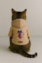 Printed Dog and Cat Clothing & Dress with Fleece Inside - Beige Color K Hooded Hoodie B3347 - 3