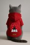 Printed Dog and Cat Clothing & Dress with Fleece Inside - Red Color K Hooded Hoodie Bd5Fb - 3