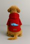 Printed Dog and Cat Clothing & Dress with Fleece Inside - Red Color K Hooded Hoodie B29A1 - 2