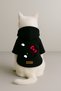 Printed Dog and Cat Outfit & Dress with Fleece Inside - Black Color K Hooded Hoodie Bea80 - 3