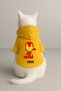 Printed Dog and Cat Outfit & Dress with Fleece Inside - Yellow Color K Hooded Hoodie Bf779 - 3