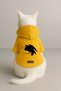 Printed Dog and Cat Clothing & Dress with Fleece Inside - Yellow Color K Hooded Hoodie Bdb10 - 3