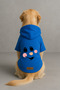 Printed Dog and Cat Clothing & Dress with Fleece Inside - Blue Color K Hooded Hoodie B1A80 - 2