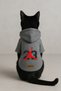 Printed Dog and Cat Clothing & Dress with Fleece Inside - Gray Color K Hooded Hoodie B46A1 - 3