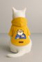Printed Dog and Cat Clothing & Dress with Fleece Inside - Yellow Color K Hooded Hoodie B1331 - 3