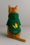 Printed Dog and Cat Clothing & Dress with Fleece Inside - Green Color K Hooded Hoodie B31B4 - 3