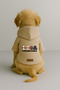 Printed Dog and Cat Clothing & Dress with Fleece Inside - Beige Color K Hooded Hoodie B1F58