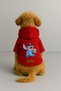 Printed Dog and Cat Clothing & Dress with Fleece Inside - Red Color K Hooded Hoodie Bb21D - 2