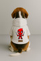 Printed Dog and Cat Clothing & Dress with Fleece Inside - White Color K Hooded Hoodie B3Eb0