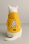 Printed Dog and Cat Clothing & Dress with Fleece Inside - Yellow Color K Hooded Hoodie B42Cc - 3
