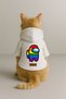 Printed Inside Fleece Dog and Cat Clothing & Dress - White Color K Hooded Hoodie B4175 - 3