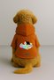 Printed Dog and Cat Clothing & Dress with Fleece Inside - Orange Color K Hooded Hoodie B0119