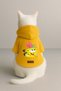 Printed Dog and Cat Clothing & Dress with Fleece Inside - Yellow Color K Hooded Hoodie B2239 - 3