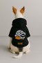 Printed Dog and Cat Clothing & Dress with Fleece Inside - Black Color K Hooded Hoodie B0B3B - 2