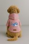 Printed Dog and Cat Clothing & Dress with Fleece Inside - Pink Color K Hooded Hoodie B0A52 - 2