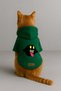 Printed Dog and Cat Clothing & Dress with Fleece Inside - Green Color K Hooded Hoodie Bc3E5 - 3
