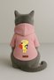 Printed Dog and Cat Clothing & Dress with Fleece Inside - Pink Color K Hooded Hoodie B5D70 - 3