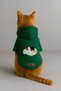 Printed Inside Fleece Dog and Cat Clothing & Dress - Green Color K Hooded Hoodie B0119 - 3