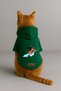 Printed Dog and Cat Outfit & Dress with Fleece Inside - Green Color K Hooded Hoodie Baae1 - 3