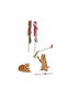 New year's themed cat play fishing rod