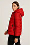Inflatable Hooded Zippered Jacket Water Repellent Quilted Lining Fabric Pocket Winter Comfortable Fit