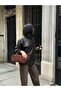 Zr Model Mock Neck Lined Leather Jacket with Zippered Epaulettes Detail - 3