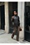 Zr Model Mock Neck Lined Leather Jacket with Zippered Epaulettes Detail - 4