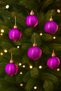 5 cm cute ball shiny 6-piece christmas tree ornament fuchsia horizontal - 3