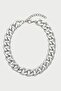 Thick Silver Color Chain Necklace – Tarnish Free, Anti Allergic Statement Design (40+5 cm) - 5