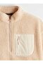 Xside Active Beige Plush Plain Loose & Baggy Men's Sweatshirt - 7