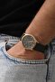 Crocodile Leather Strap Gold Men's Watch - 2