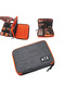 حقيبة إلكترونيات رقمية كبيرة لتخزين الأجهزة اللوحية وشواحن الطاقة والكابلات، حافظة واقية متينة لتنظيم الأجهزة الإلكترونية وسهولة التنقل، تصميم مدمج بسحاب. - 5