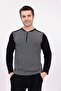 Men's Smoked Design Long Sleeve Winter Jacquard Cotton Pajama Set - 7