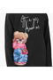 Girls Round Neck T-shirt with Bear Print - Cotton - Long Sleeves - 5