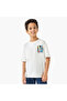 Graphic Print Crew Neck T-shirt with Short Sleeves - 3