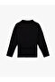 Regular Fit Long Sleeve Mock Neck Belted Sweater - 4